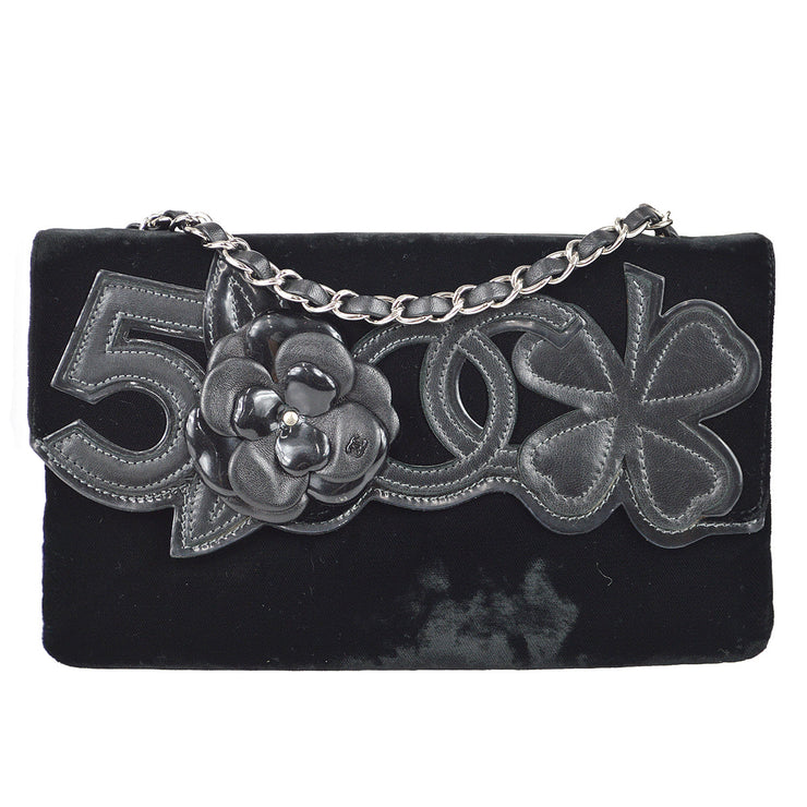 Chanel 2005-2006 Camelia Chain Shoulder Bag Black Velvet – AMORE Vintage  Tokyo