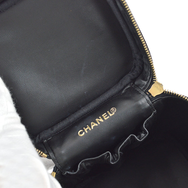 Chanel 2001-2003 Vanity Handbag Black Caviar