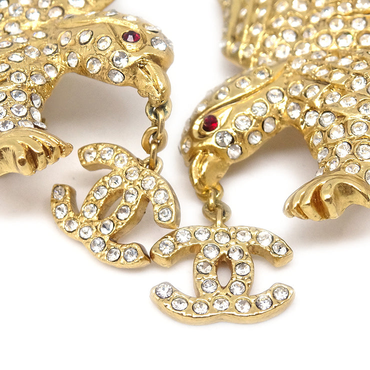 Chanel Rhinestone Eagle Earrings Clip-On Gold 01P – AMORE Vintage Tokyo