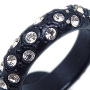 Chanel 2002 Black & Crystal CC Ring #6