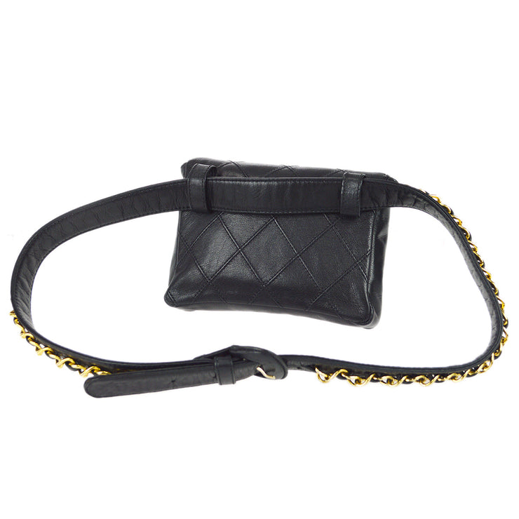 Chanel Bicolore Belt Bum Bag Black Lambskin – AMORE Vintage Tokyo