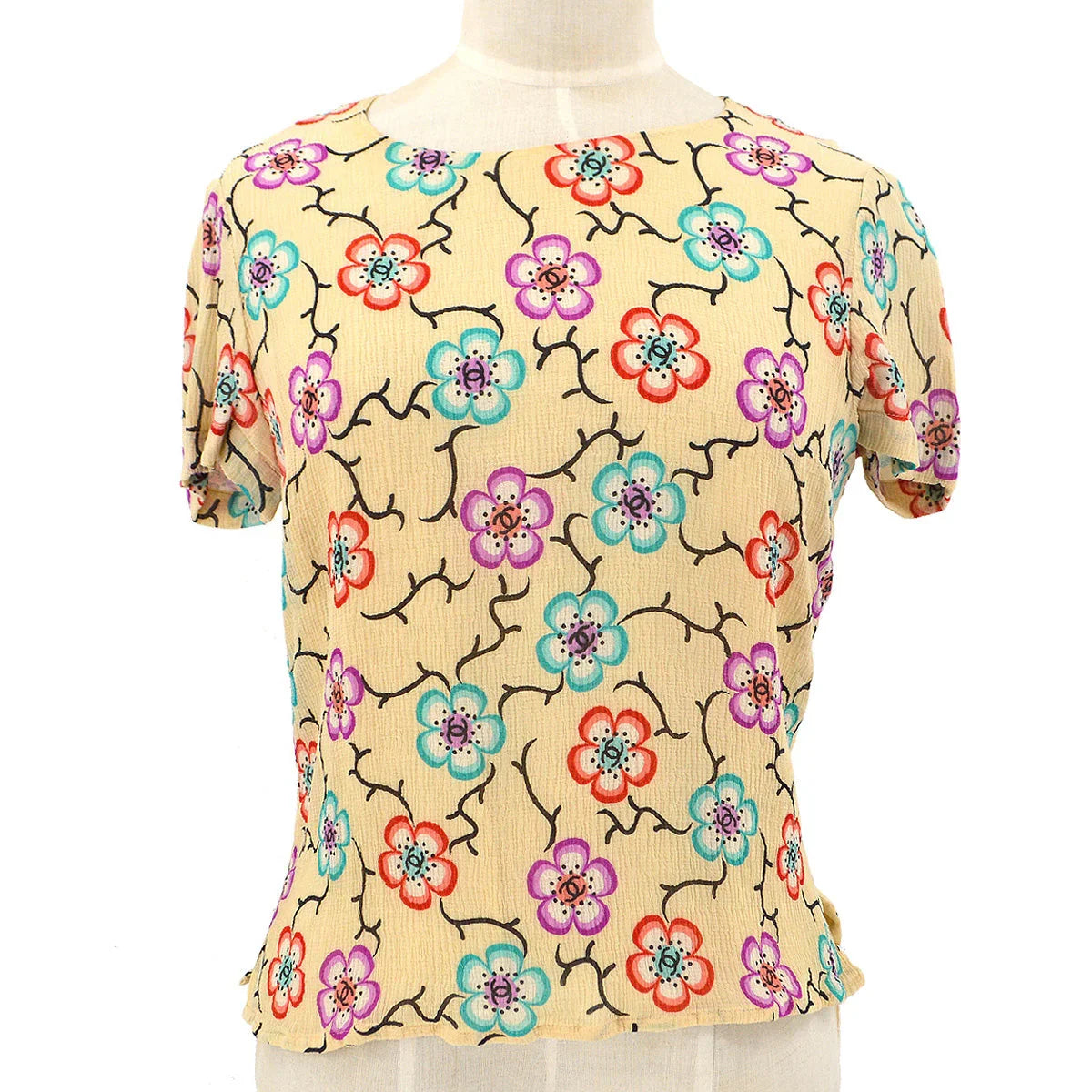 Chanel 2001 High-Summer CC Floral Pattern T-shirt #38