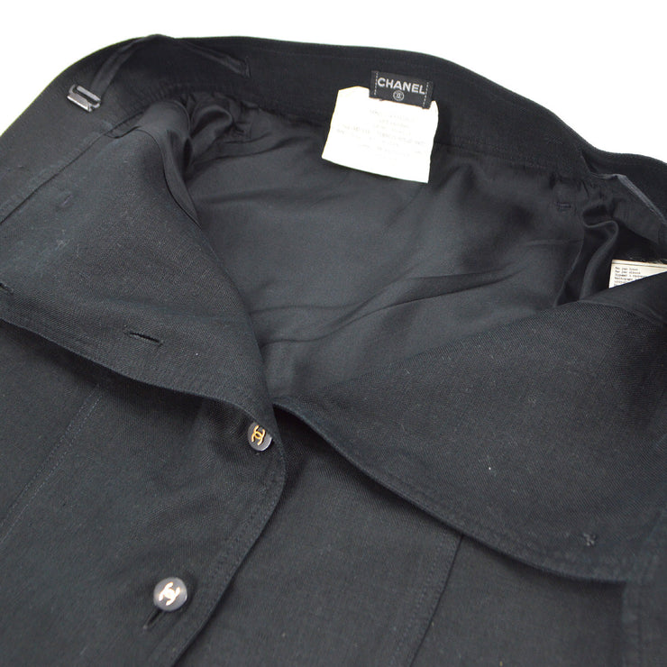 Chanel CC-buttons linen skirt suit #42 – AMORE Vintage Tokyo