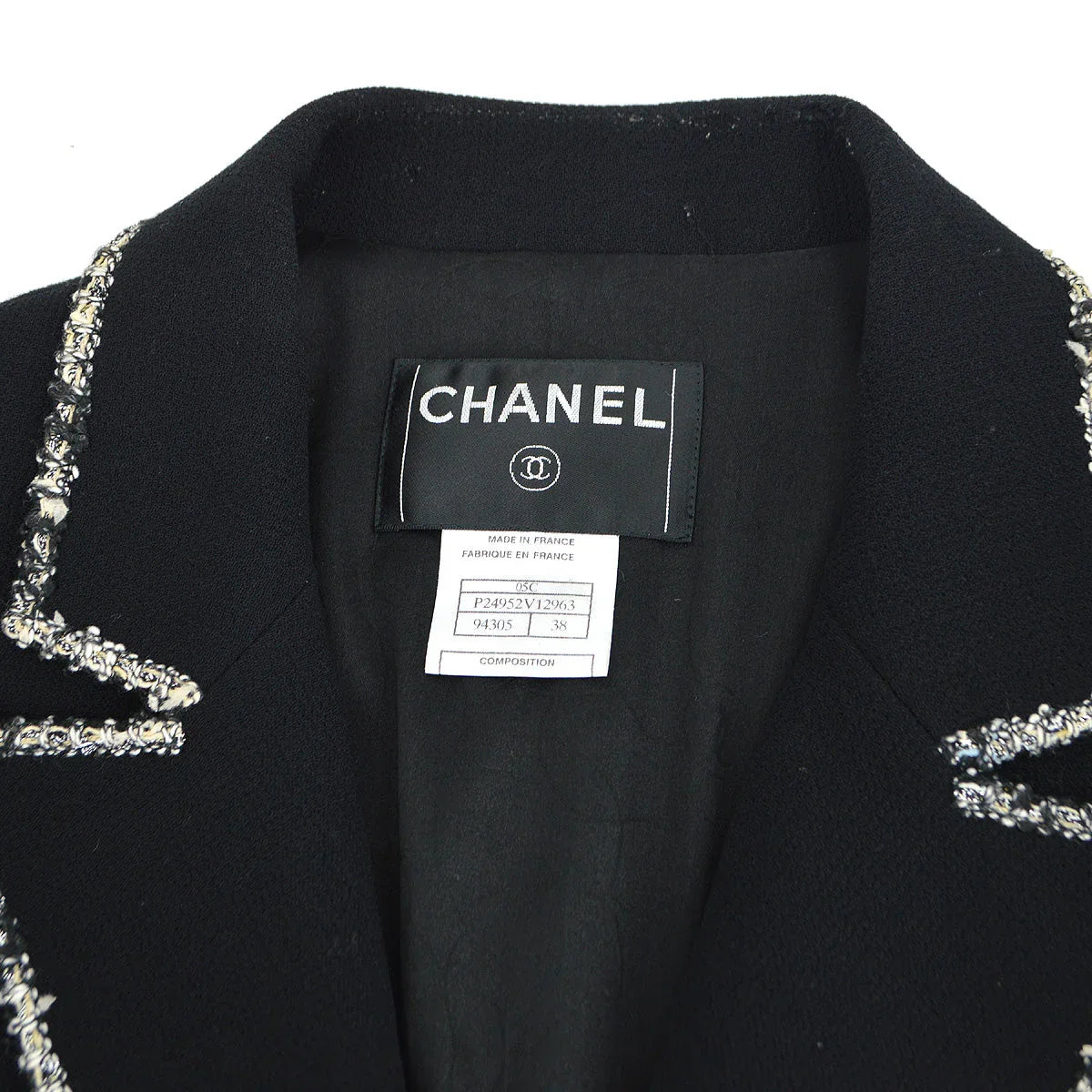 CHANEL古着　ビンテージ Chanel 2005 Cruise logo-embroidered wool blazer #38 – AMORE