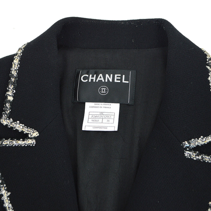 Chanel 2005 Cruise logo-embroidered wool blazer #38