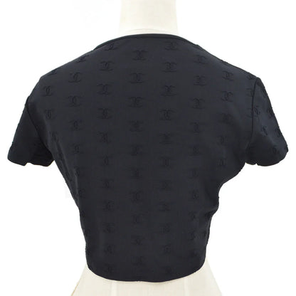 Chanel 1997 Spring CC logo-embroidered cropped T-shirt #42