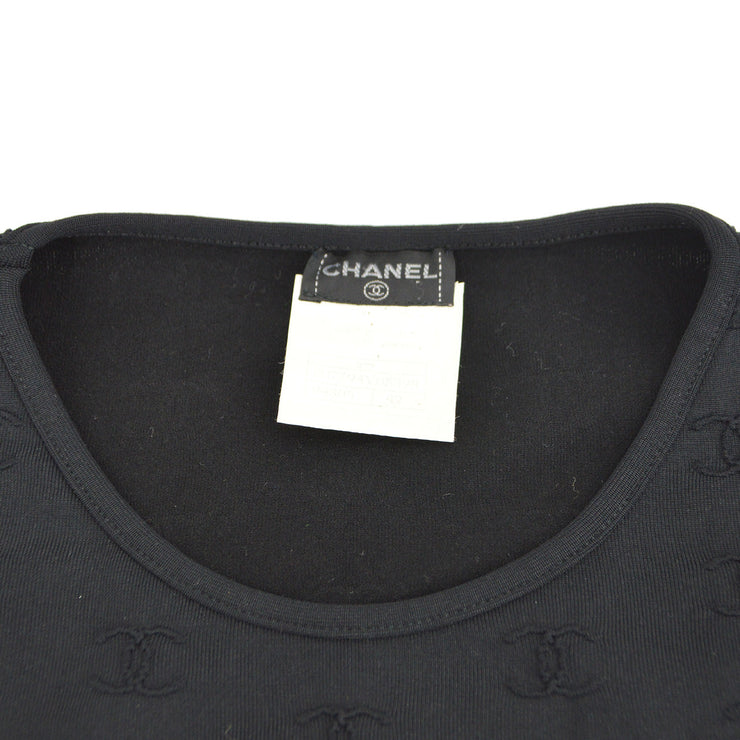 Chanel 1997 Spring CC logo-embroidered cropped T-shirt #42
