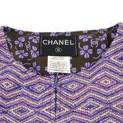 Chanel 2001 Spring collarless tweed jacket #42