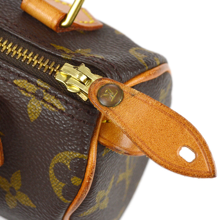 LOUIS VUITTON Monogram Speedy M41534 Mini Handbag Brown Vintage