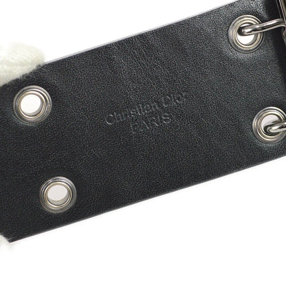 Christian Dior 2002 Twin Pochette Belt Bum Bag Black Black＃85