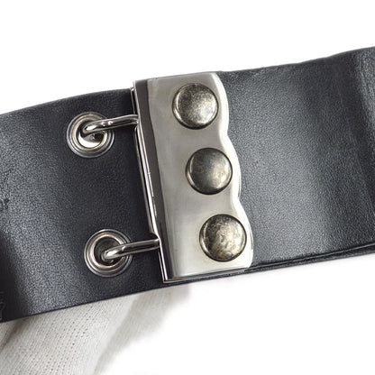 Christian Dior 2002 Twin Pochette Belt Bum Bag Black Black＃85