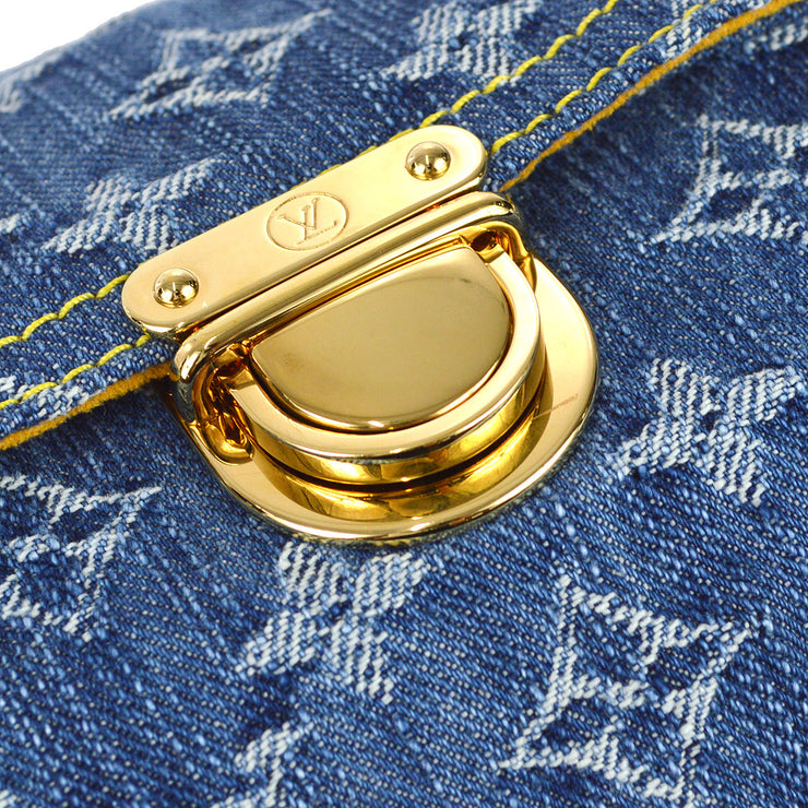 Louis Vuitton Blue Monogram Denim Pochette Clutch