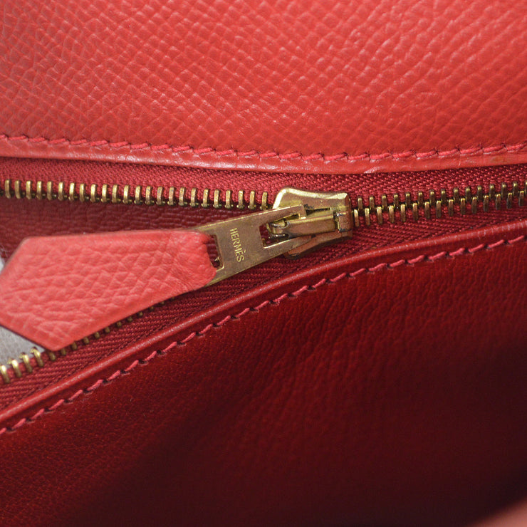 Hermes 1999 pre-owned Kelly 28 Retourne two-way handbag - Red