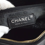 Chanel 2003-2004 Choco Bar Shoulder Bag Black Lambskin