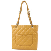 Chanel 2004-2005 Petite Shopping Tote PST Beige Caviar