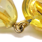 Chanel Dangle Earrings Gold Clip-On 25 Yellow