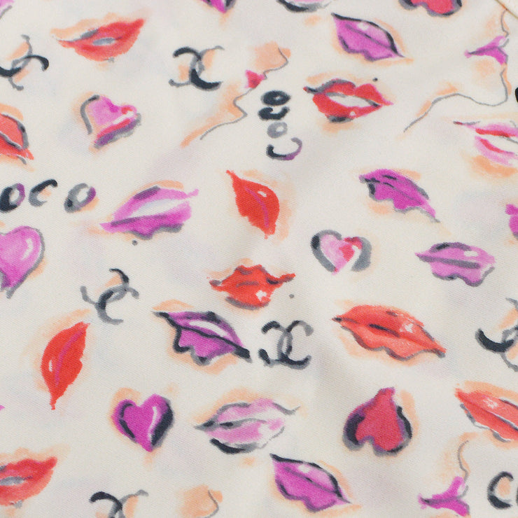 Chanel lipstick-print cropped T-shirt #42