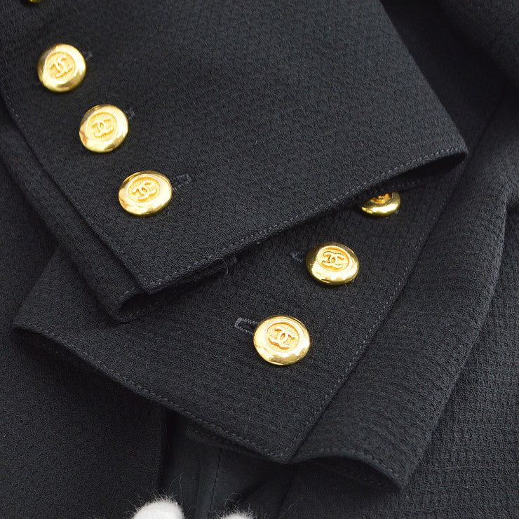 Chanel #42 Double Breasted Setup Suit Jacket Skirt Black – AMORE Vintage  Tokyo
