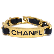 Chanel Bracelet Gold Black 95P