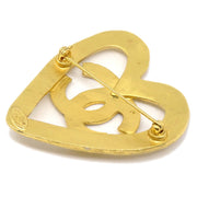 Chanel Heart Brooch Gold 95P