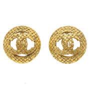 Chanel Button Earrings Gold Clip-On 29/2889