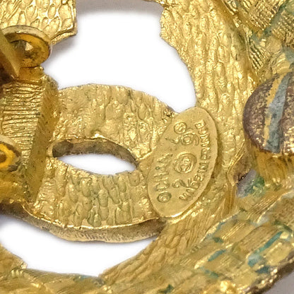 Chanel Button Earrings Gold Clip-On 29/2889