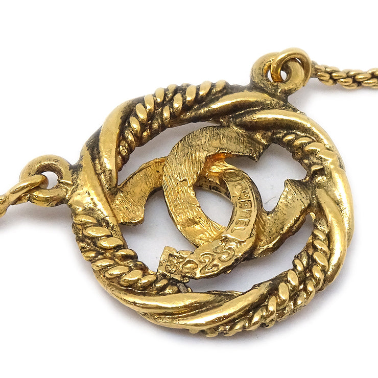 Chanel Medallion Gold Chain Pendant Necklace 3623