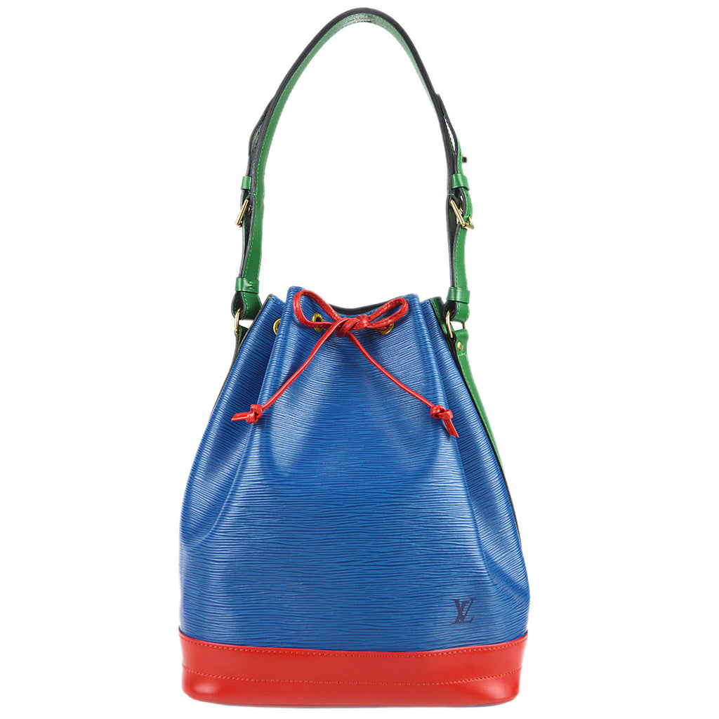 LOUIS VUITTON Epi Noe Tricolor Shoulder Bag Red Blue Green M44082