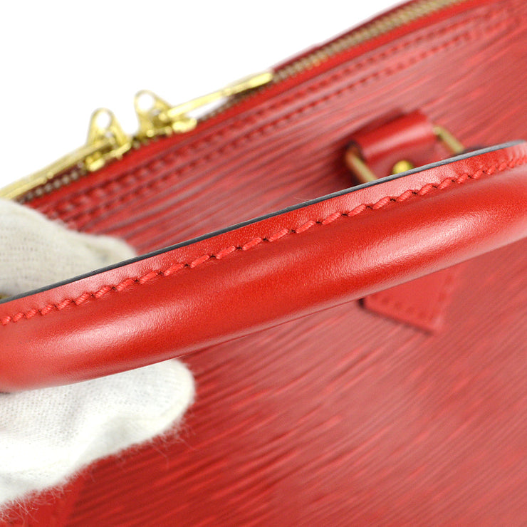 Louis Vuitton Red Epi Leather Speedy 35 Handle Bag Louis Vuitton