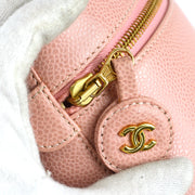 Chanel 2003-2004 Vanity Handbag Pink Caviar