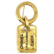 Chanel Plate Brooch Pin Gold 1133