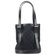 Louis Vuitton 2001 Monogram Satin Little Bucket Black M92144