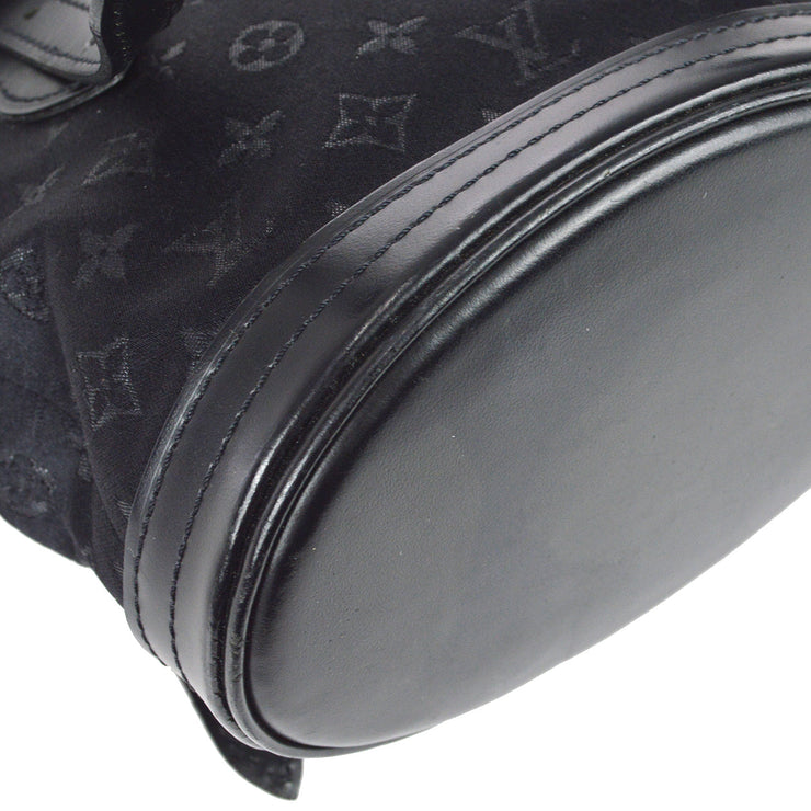 Louis Vuitton 2001 Monogram Satin Little Bucket Black M92144