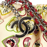 Chanel * 2006 Valentine Chain Handbag Pink Canvas