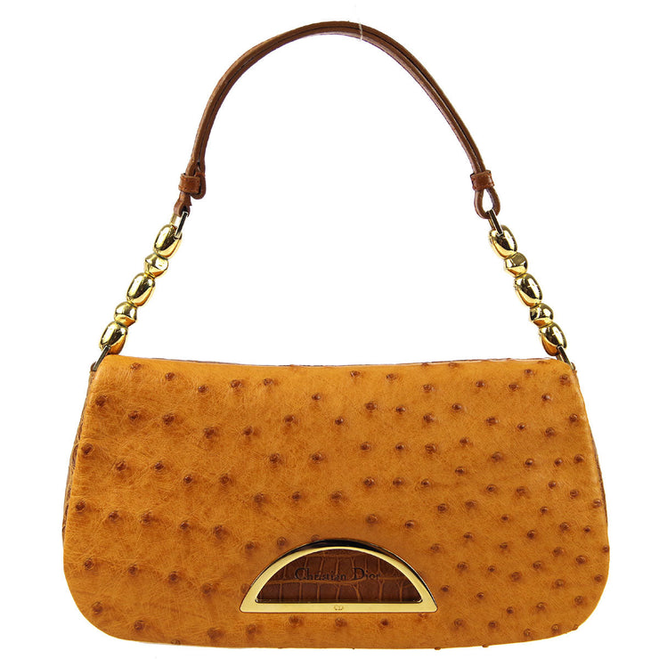 Genuine Ostrich Leather handbag made in Tokyo Japan, Women's