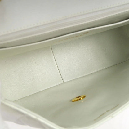 Chanel * 1997-1999 Medium Diana Chain Shoulder Bag White Caviar