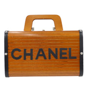 Chanel 1994-1996 Vanity Wooden Handbag Box Brown