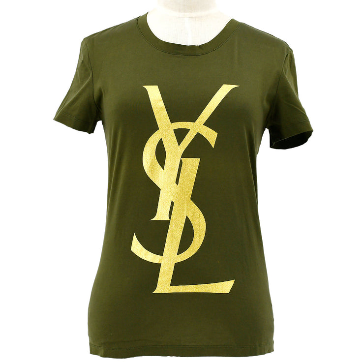 【ff9/7出荷】】Yves Saint Laurent T恤卡其布#XS