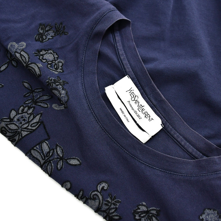 Yves Saint Laurent YSL floral-embroidered T-shirt #40
