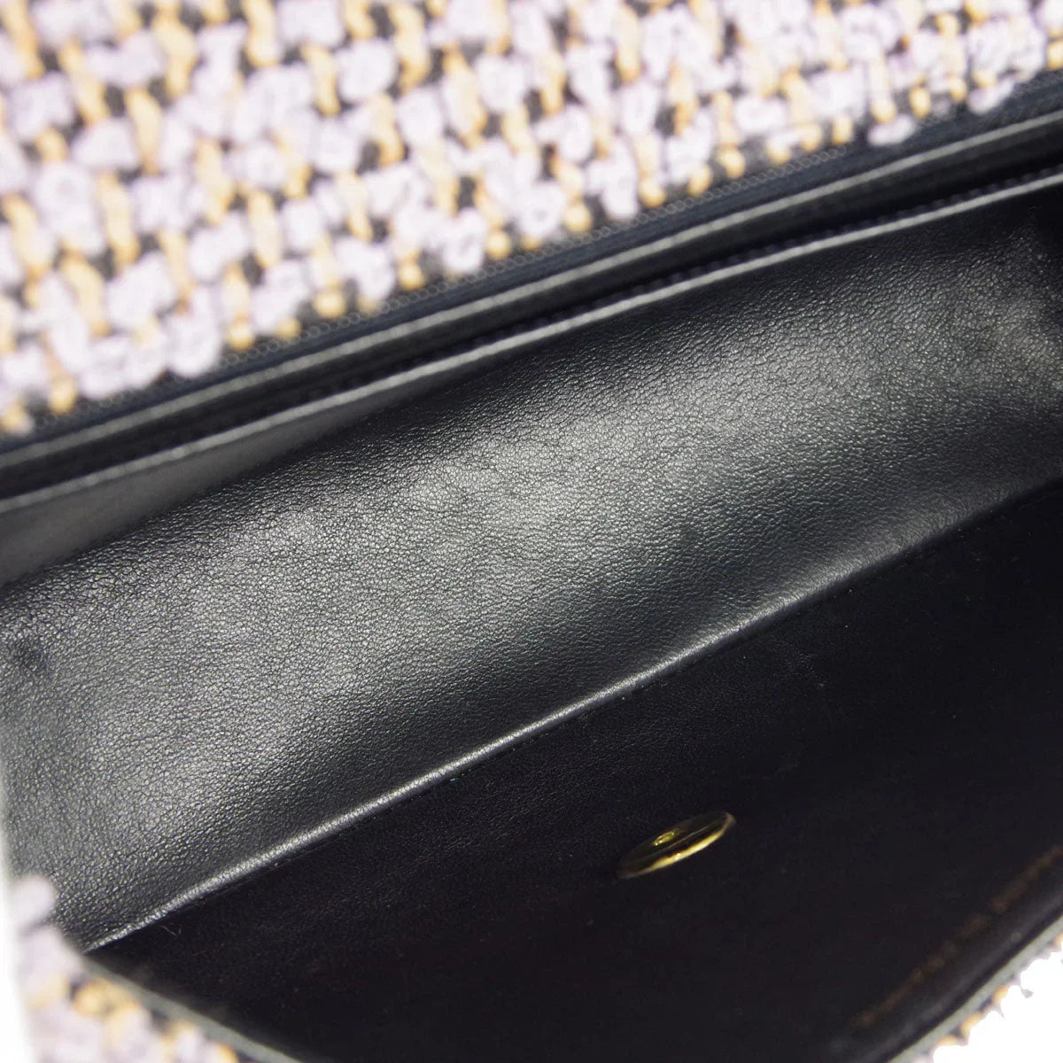 Chanel 1994-1996 * Classic Single Flap Medium Handbag Purple Tweed