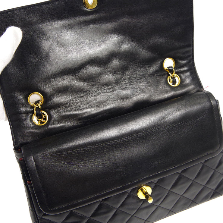 Chanel * Paris Limited Double Flap Medium Chain Shoulder Bag Black Bor – AMORE  Vintage Tokyo