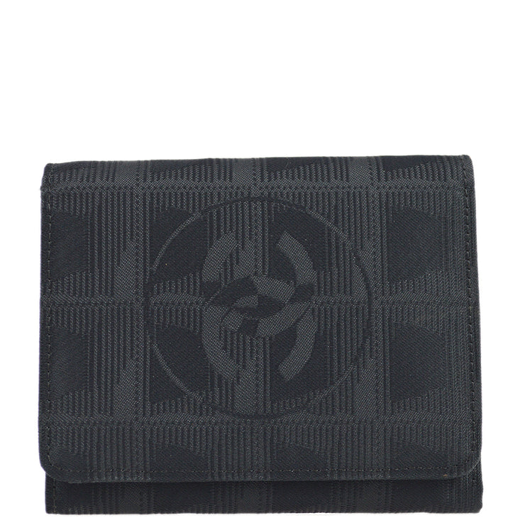 Chanel 2001-2003 New Travel Line Trifold Wallet Black