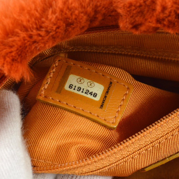 Chanel 2000-2001 Chain Shoulder Bag Orange Fur – AMORE Vintage Tokyo