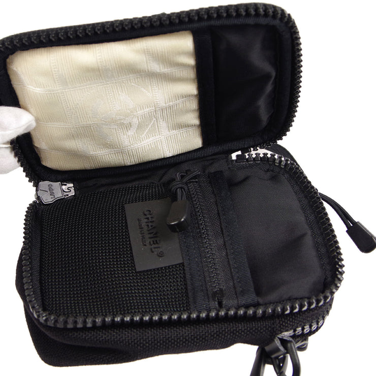 Chanel * 2003-2004 Sport Line Shoulder Bag Beige Black