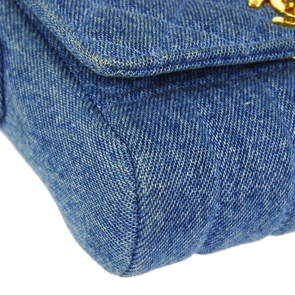 Chanel * 1989-1991 Denim Straight Flap Shoulder Bag