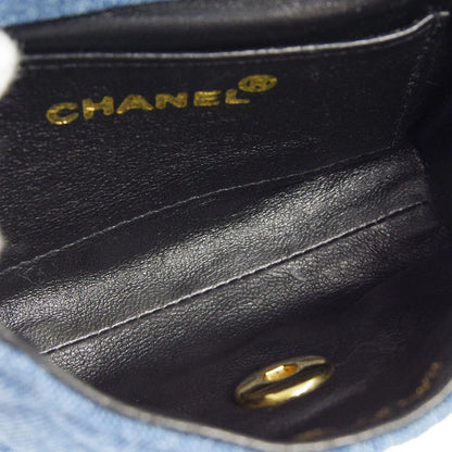 Chanel * 1989-1991 Denim Straight Flap Shoulder Bag