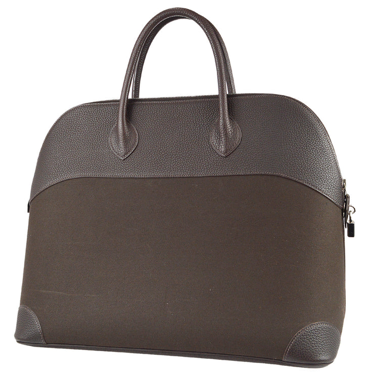 Hermes 2003 Bolide 45 Handbag Brown Toile Officier Togo