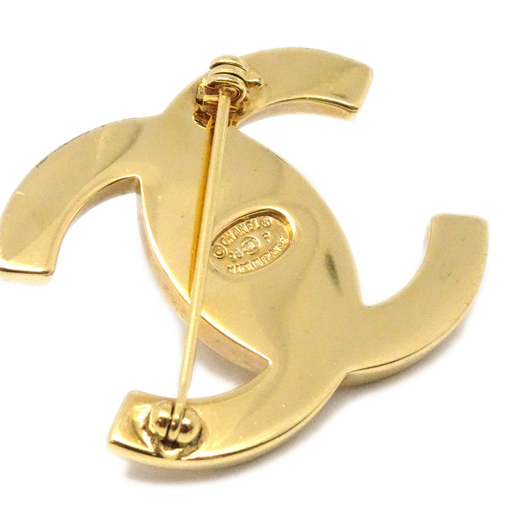 Chanel Turnlock Brooch Pin Gold 96P