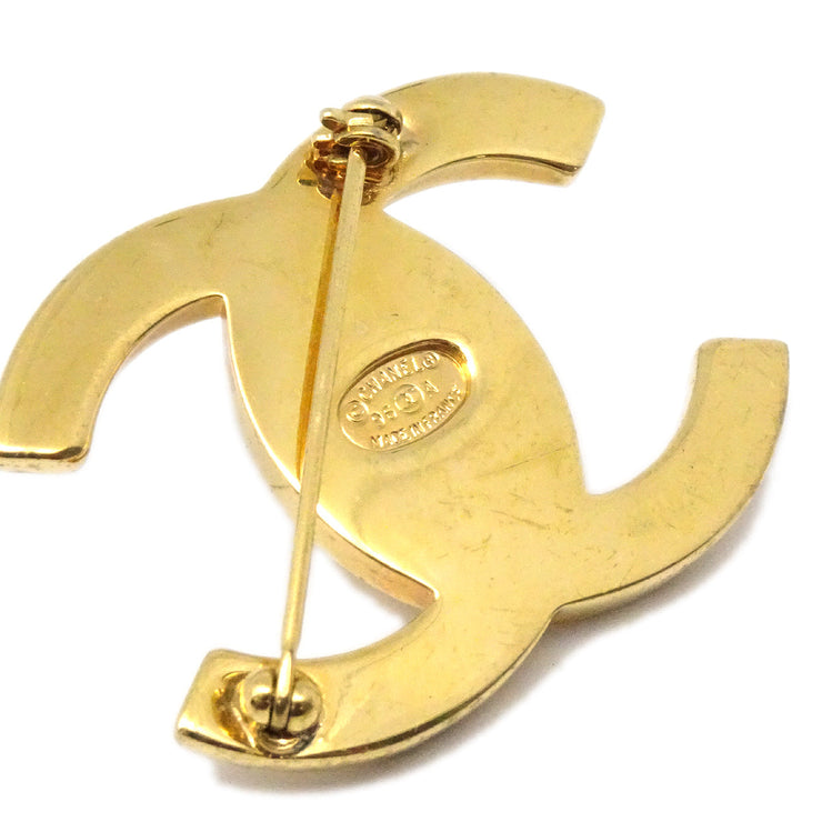 Chanel Turnlock Brooch Pin Gold 96A