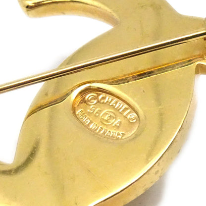 Chanel Turnlock Brooch Pin Gold 96A
